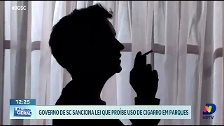 Governo de SC sanciona lei que proíbe uso de cigarro em parques