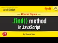 find method in javaScript Find Array Method Tutorial in