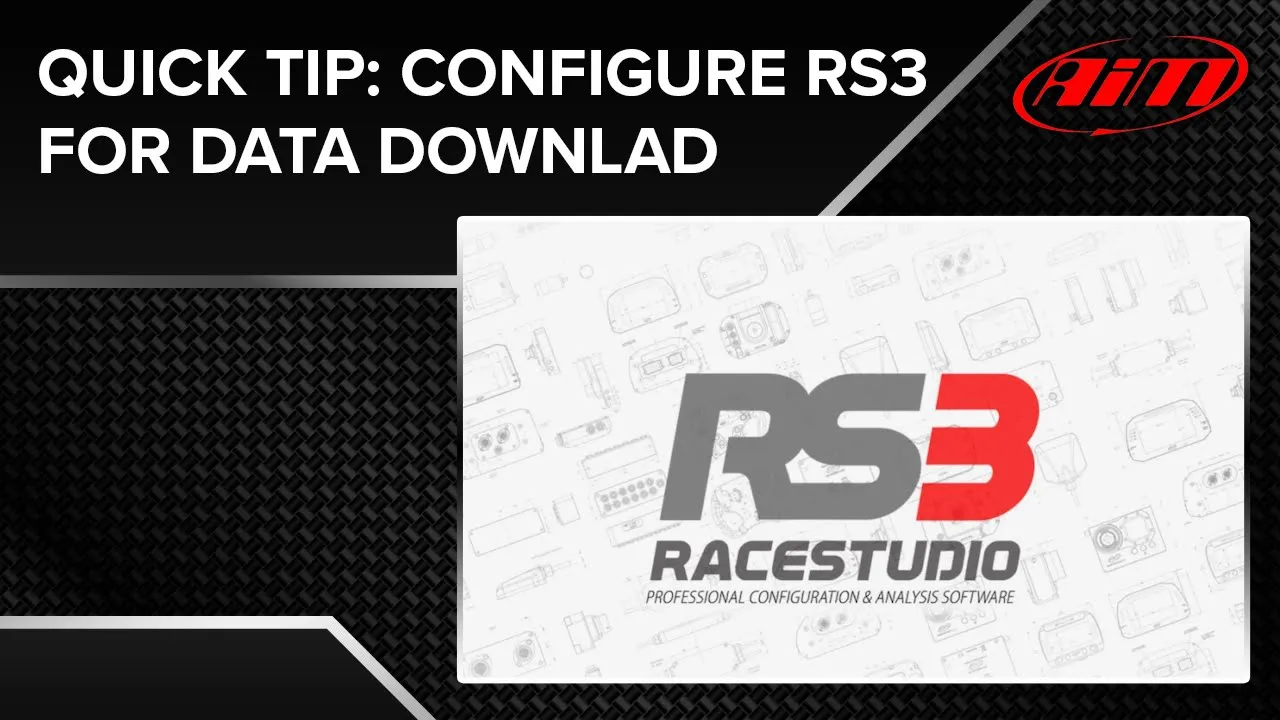 Aim Race Studio 3 - Configuring RS3 for Data Download