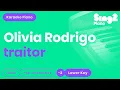Download Lagu Olivia Rodrigo - traitor (Lower Key) Karaoke Piano