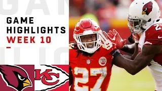 cardinals vs chiefs week 10 highlights nfl 2018
