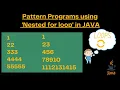 Java Pattern Programs for ICSE Pyramid Patterns Using Nested For Loops Explained