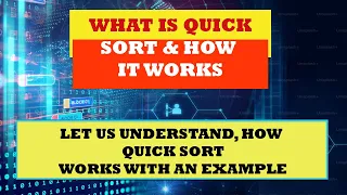 How Quick Sort algorithm works internally How to write a C program to perform Quick Sort Part-2