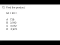 K5 Math Multiplication Q72
