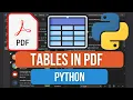 How to Create Tables in PDF using Python Step-by-Step Guide to Building PDF Tables