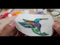 2 Needle Beading HummingBird Earrings
