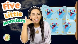 Five Little Monsters - Kids Hallowen Song & Nursery Rhyme