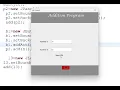 Java Swing Tutorial JFrame Addition Program GUI Calculator Example