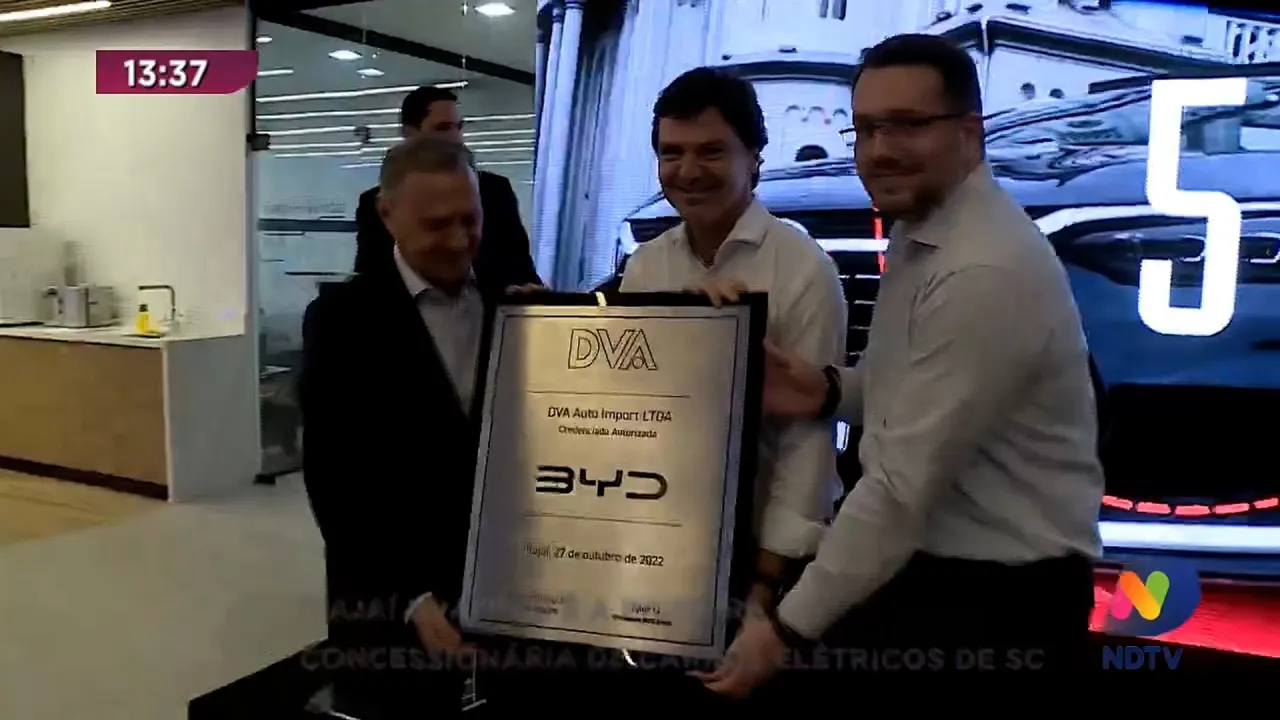 DVA/BYD é a primeira concessionária de carros elétricos de SC