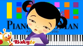 babytv song of kites slow easy medium 4k piano tutorial