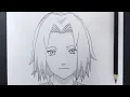 How To Draw Sakura From Naruto Step By Step Easy Anime Drawing