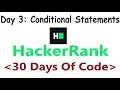 HackerRank 30 Days of Code c Day 3 Conditional Statements 2020
