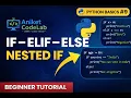 Conditional Statements in Python in Marathi if elif else Nested If