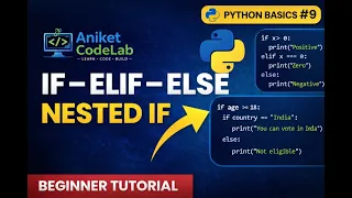 Conditional Statements in Python in Marathi if elif else Nested If