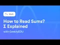 Summation Explained How to Read Sums Double Sums