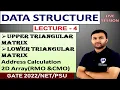Upper Triangular and Lower Triangular Matrix LECT-4 Address Calculation RMO and CMO Data Structure