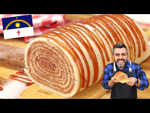 Video Thumbnail: BOLO DE ROLO COM GOIABADA - BOLO PERNAMBUCADO - Receitas TĂpicas do Brasil