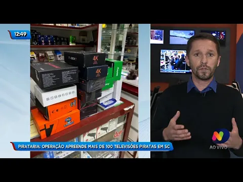 Pirataria: operação apreende mais de 100 televisões piratas em Santa Catarina