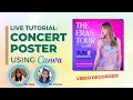 JOIN US TO LEARN CONCERT POSTER - TAYLOR SWIFT using CANVA