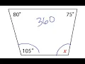Finding Missing Angles Of A Quadrilateral