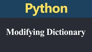 Modifying Dictionary in Python Hindi