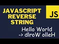 Reverse a string in JavaScript using the split reverse and join methods