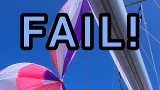 How (not) to launch an asymmetrical spinnaker single-handed.