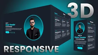 Responsive 3D Personal Portfolio Website using HTML CSS Javascript