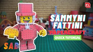 how to make sammyni fattini papercraft free template steal a brainrot roblox tutorial