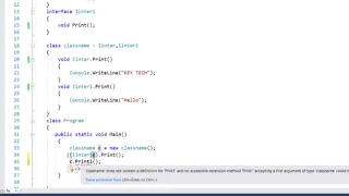 Day 23 C online tutorials for beginners in Tamil explicit interface implementation