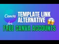Canva Template Link Alternative for Free Canva Accounts Canva Tutorial