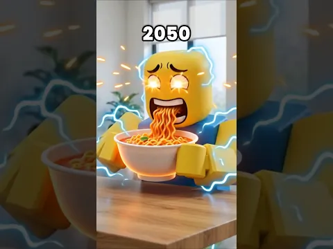 Buldak Noodles in 2050 is CRAZY! ⚡🌶️ #shorts #roblox