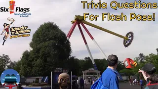 Trivia Questions For Flash Pass at Six Flags Great Adventure