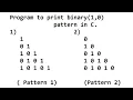C program to print Binary pattern in right angle triangle