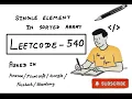 LeetCode 540 Single Element in Sorted Array O log n Binary Search Amazon Google Microsoft