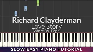 Download Love Story (Where Do I Begin) SLOW EASY Piano Tutorial MP3