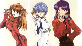 neon genesis evangelion fly me to the moon asuka rei u0026 misato 