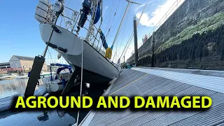 #145 Disaster in the Marina : We’re AGROUND AND DAMAGED
