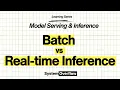 Batch vs Real-time Inference Explained Model Serving Inference ML System Design