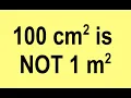 100 cm 2 is NOT 1m 2 Visual Examples in Metric
