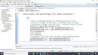 Datainputstream and Dataoutputstream class in Java - CSE1007