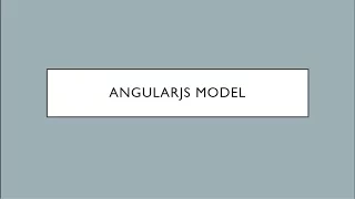AngularJS tutorial How to use and learn about AngularJS Model Part 06