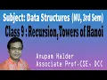 Class 9 Data Structure Chapter 6 Recursion Towers of Hanoi Anupam Halder