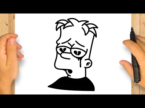 Download MP3 COMO DESENHAR O BART SIMPSON SAD | Bart Simpson Apaixonado | Passo a Passo Simples e Fácil