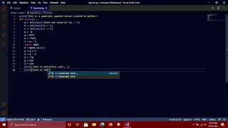 Writing a Python Program That can Solve Quadratic Equation