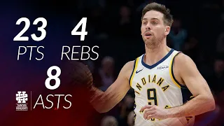 TJ McConnell 23 pts 4 rebs 8 asts vs Hornets season