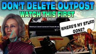 Starfield - How To Remove an Outpost What Happens To Stored Items Gathered Resources