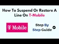 How to Suspend or Restore a Line on T Mobile - Step by Step Guide to Pause Reactivate Service