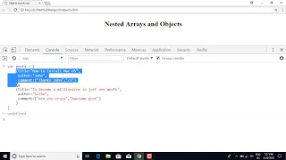 26 Nested Arrays and Objects