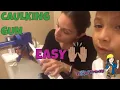 Recaulk shower or tub using a caulking gun How to use a caulking gun